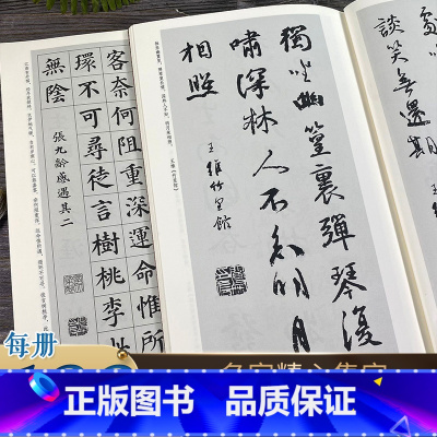 颜真卿楷书+行书集字唐诗一百首 [正版]颜真卿楷书+行书集字唐诗一百首全2册 颜真卿碑帖古诗词作品集临摹教程 毛笔书法字
