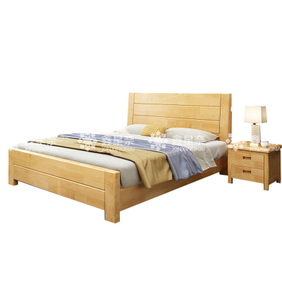 鑫星奈 实木床单人床宿舍公寓床 1.2米单床含1个床头柜