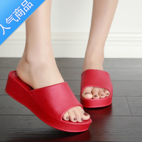 SUNTEK2023新款拖鞋女夏高跟时尚外穿厚底居家用坡跟松糕超厚防滑凉拖鞋