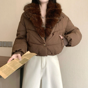 2026新款冬季棉衣时尚百搭韩版大毛领洋气简约棉服女保暖外套