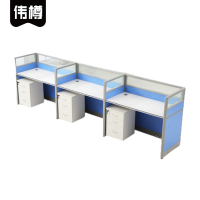 伟樽屏风工位三人位带柜360*60*110cm套
