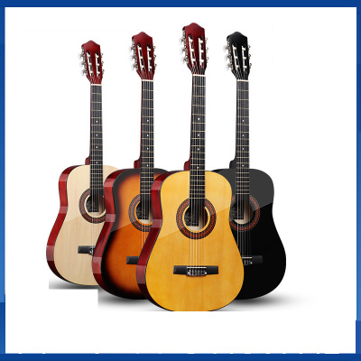 炎黄38寸古典吉他guitar初学者成人圆角木吉他jita乐器