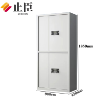 止臣 保密柜 办公家具办公柜财务凭证柜文件柜矮柜档案柜保险资料柜钢制带抽屉铁皮柜 通双节