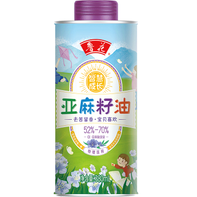 鲁花 亚麻籽油 380ml 马口铁罐