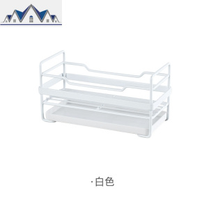 厨房水海绵收纳沥水架刷碗洗碗布置物架水池台面百洁布抹布架子 三维工匠 白色