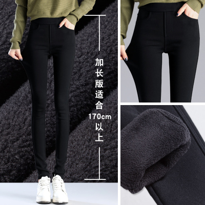 SUNTEK加长打底裤女秋冬加绒外穿高腰显瘦紧身高个子超长加厚小脚棉裤子打底裤