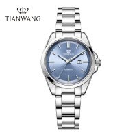 天王好彩机械女表轻奢大表盘钢带女士手表时尚新款正品腕表51586