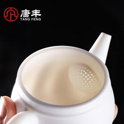 家柏饰(CORATED)德化羊脂玉白瓷茶壶家用中式泡茶器简约陶瓷冲茶单壶190100z