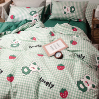 美帮汇床上用品四件套全棉全棉公主风少女心床单被套儿童三件套4