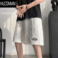 HLCOMAN~潮牌华夫格短裤男士宽松直筒运动五分裤百搭潮流大裤衩