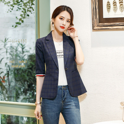 小西装女OL职业装韩版外套2019新款正装短款英伦风气质休闲短外套