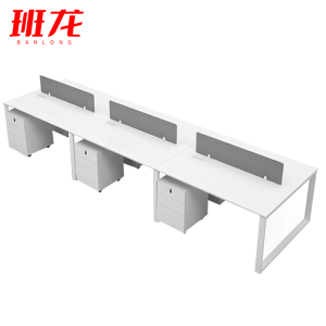 班龙电脑桌4.2m六人位含柜套