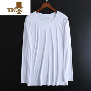 YANXU清凉防晒牛奶丝长袖T恤男2023年夏季薄冰丝秋衣服滑料打底衫