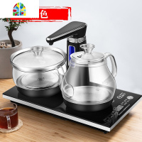 全自动上水烧水壶泡茶机专用功夫茶套装电热茶台一体抽茶具煮家用 FENGHOU 黑色(加6个茶杯)