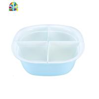 火锅店食材拼盘蔬菜双层分格洗菜盆塑料大号配菜盆子水果盘 FENGHOU 粉色分格双层洗菜篮洗菜篮