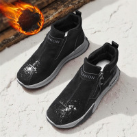 新款冬季高帮雪地靴保暖舒适加绒男士休闲鞋棉鞋防滑厚底男靴