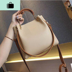 单肩包包女2019春夏新款潮韩版学生水桶包百搭手提包大容量斜挎包NEW LAKE女士单肩包