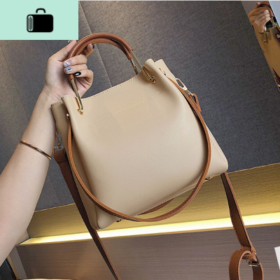 单肩包包女2019春夏新款潮韩版学生水桶包百搭手提包大容量斜挎包NEW LAKE女士单肩包