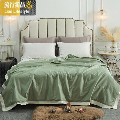 60支天丝空调夏凉被薄款纯色棉质冰丝简约单双人机洗被子 三维工匠