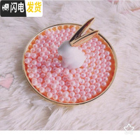 三维工匠笔筒创意时尚可爱桌面摆件多功能收纳盒办公学生简约个性ins北欧 粉色珍珠(不含托盘)