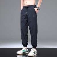 男士松紧腰弹力束脚宽松休闲裤子男2026新款速干运动九分裤夏薄款
