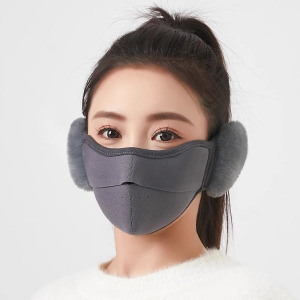 保暖耳套女加绒加厚口罩护耳朵骑行面罩二合一防风骑车护脸男
