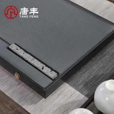 家柏饰(CORATED)乌金石茶盘整块家用茶海现代简约茶托长方形石材茶几190177
