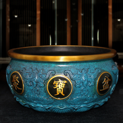 慕洛奇《金玉满堂》全铜聚宝盆摆件装饰工艺品店铺开业创意礼品招财