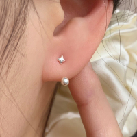S925纯银[微光星芒]后挂耳钉女韩系时尚耳环高级感简约小众
