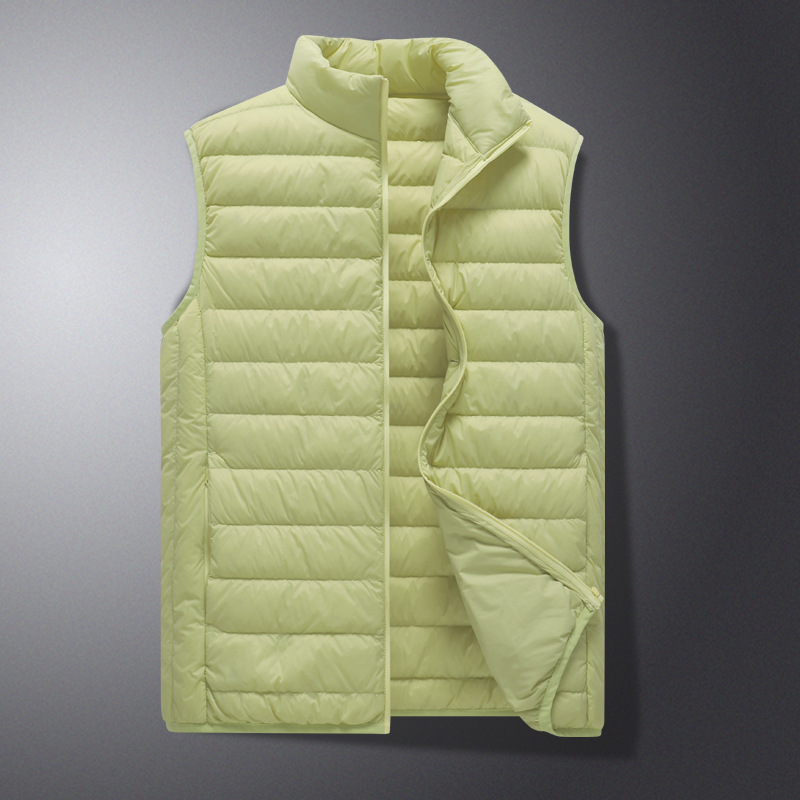 男装秋冬季新款轻薄马甲男立领修身时尚羽绒服背心潮坎肩马夹外套