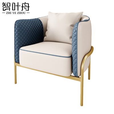 智叶舟休闲沙发单人位66*58*69cm张