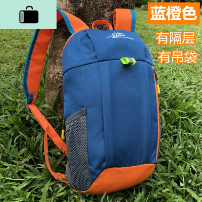 轻便背包男童旅游双肩包小学生休闲旅行包女男孩子潮儿童补课书包NEW LAKE 蓝橙色15L加厚款