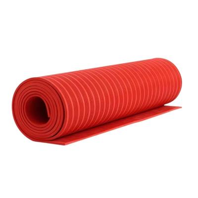 盛京联硕高压绝缘橡胶板红色防滑地垫8.0mm厚 50Kg[1*3米]卷