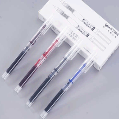 苏宁宜品直液式走珠笔0.5mm黑色*12支*5盒 速干油墨 书写顺滑