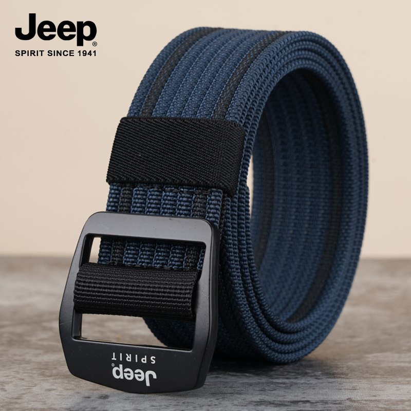 JEEP SPIRIT吉普帆布皮带男士韩版潮流年轻人户外时尚尼龙裤腰带