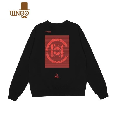 YANXU卫衣男宽松大码圆领长袖套头印花青少年休闲ins