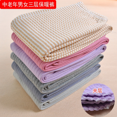 新款男女保暖裤中老年纯棉加肥加大加厚秋裤秋冬全棉薄款打底裤
