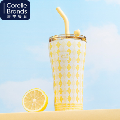 康宁保温杯CORELLE BRANDS心悦550ML彩盒配送杯刷/吸管刷