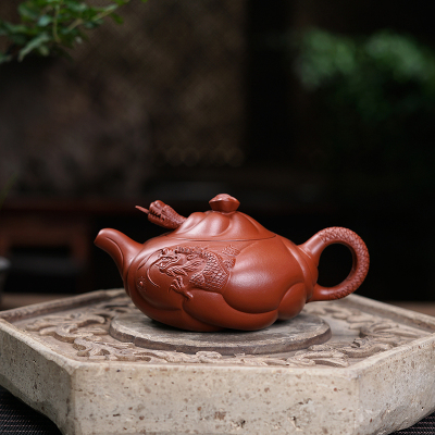 MULTIPOTENT宜兴紫砂壶大红袍茶壶鱼化龙美术师陈浩金奖作品260ml伴手礼盒