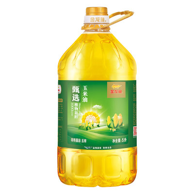 金龙鱼甄选植物甾醇玉米油非转基因压榨玉米油5L