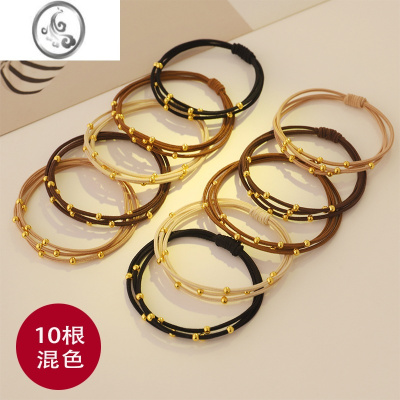JiMi头绳2023年新款高弹力耐用简约橡皮筋扎头皮套发圈女马尾发绳气质