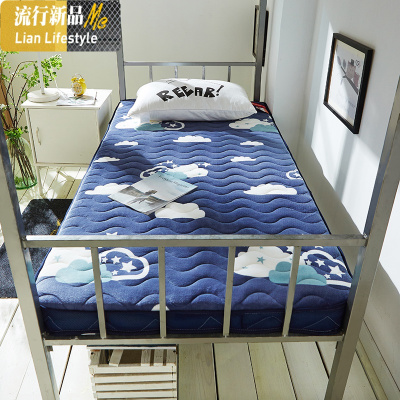 学生宿舍床垫单人床0.9榻榻米法莱绒软垫1米1.2m加厚可折叠 三维工匠
