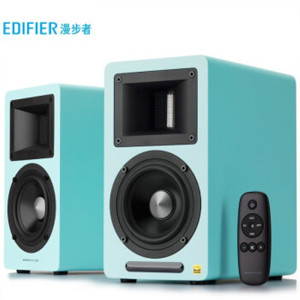 EDIFIER/漫步者 AIRPULSE A80无线蓝牙HIFI书架式有源音箱低音炮 蓝色