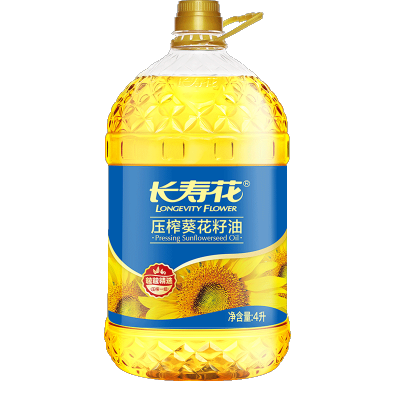 长寿花物理压榨一级清香葵花籽油5L物理压榨一级清香食用油植物油