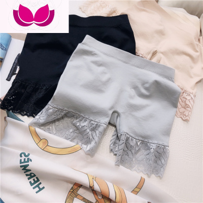 七斓至少入4条！日系内裤马卡龙色系防走光蕾丝拼接弹力棉安全裤裤子