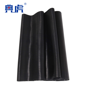 典虎 绝缘橡胶板 黑色条纹5mm*1.2m*5m 10kv 卷