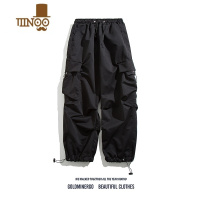 YANXU日系cityboy机能工装裤男潮高街嘻哈痞帅宽松百搭休闲直筒运动裤