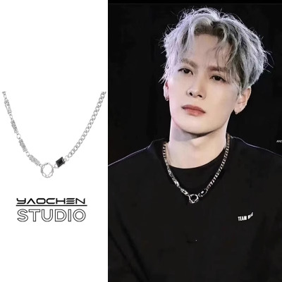 黑宝石项链男款潮流嘻哈街头男生小众设计高级感女生锁骨链毛衣链送女朋友老婆情人节七夕生日礼物