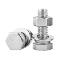 中锦科技304外六角螺丝螺母套装 (4.8级)M22*150[杆+母+平弹垫]套