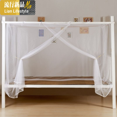 蚊帐学生宿舍09上下铺床单双人15m18米床老式家用加密单帐纱 三维工匠
